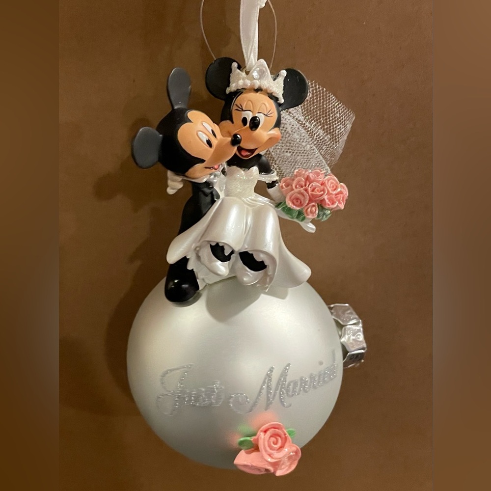 Just Married Disney Ornament